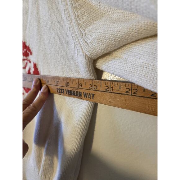 Abercrombie & Fitch White Red Lobster Sweater Womens Size XS - Picture 6 of 7